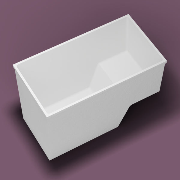 1495 x 800 Seated Soaking Tub — Tipped in [render:tipped:nofeet] [bg:aubergine]