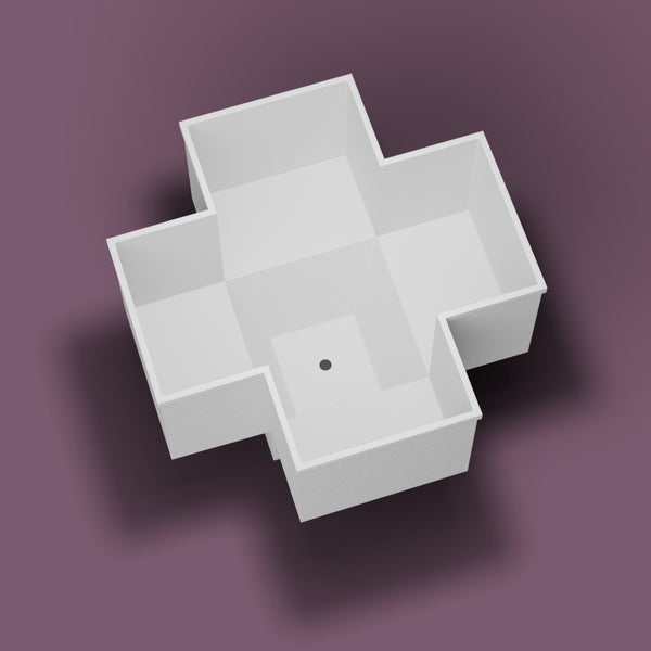 1500 x 1500 Seated Soaking Tub — Footwell [render:in_well:nofeet] [bg:aubergine]