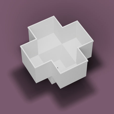 1500 x 1500 Seated Soaking Tub — Tipped in [render:tipped:nofeet] [bg:aubergine]