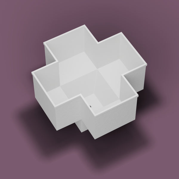 1500 x 1500 Seated Soaking Tub — Tipped in [render:tipped:nofeet] [bg:aubergine]