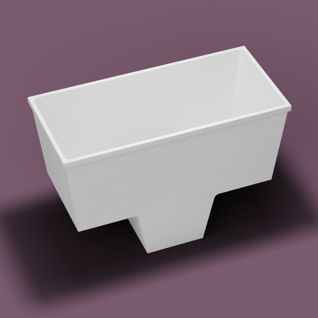 1500 x 700 Seated Soaking Tub — Three-quarter [render:heroL:nofeet] [bg:aubergine]