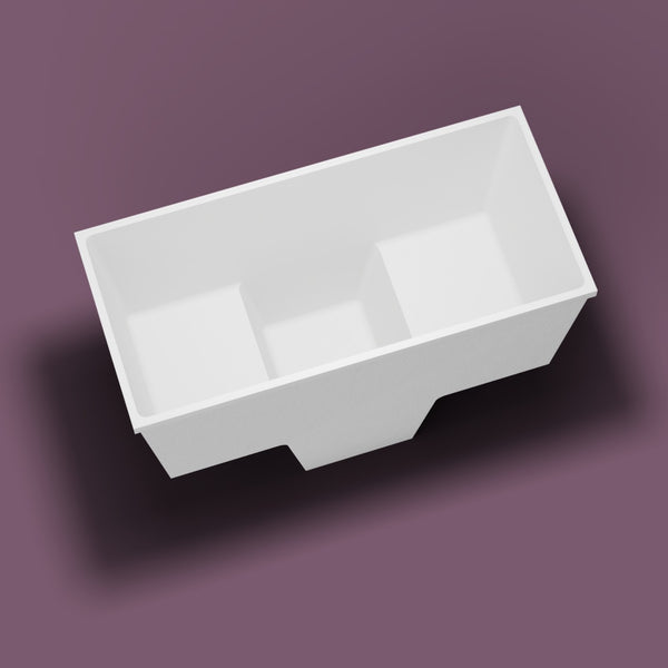 1500 x 700 Seated Soaking Tub — Footwell [render:in_well:nofeet] [bg:aubergine]