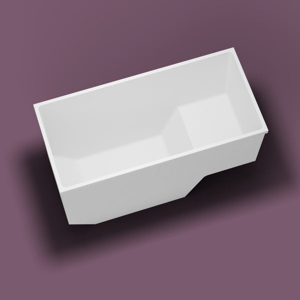 1500 x 700 Seated Soaking Tub — Footwell [render:in_well:nofeet] [bg:aubergine]