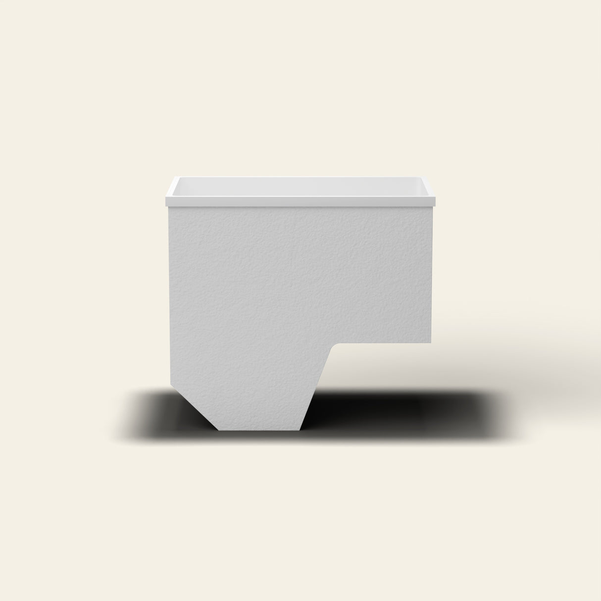 1100 x 700 Seated Soaking Tub by Omnitub — side profile [render:seated-front]