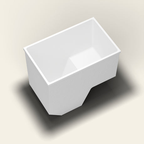 1100 x 700 Seated Soaking Tub by Omnitub — tipped [render:seated-tipped]
