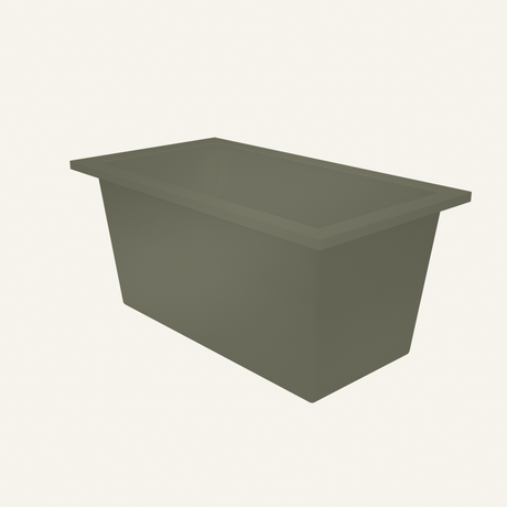 Omnitub 1350 x 750 handmade deep soaking tub 600mm depth in Spruce Green