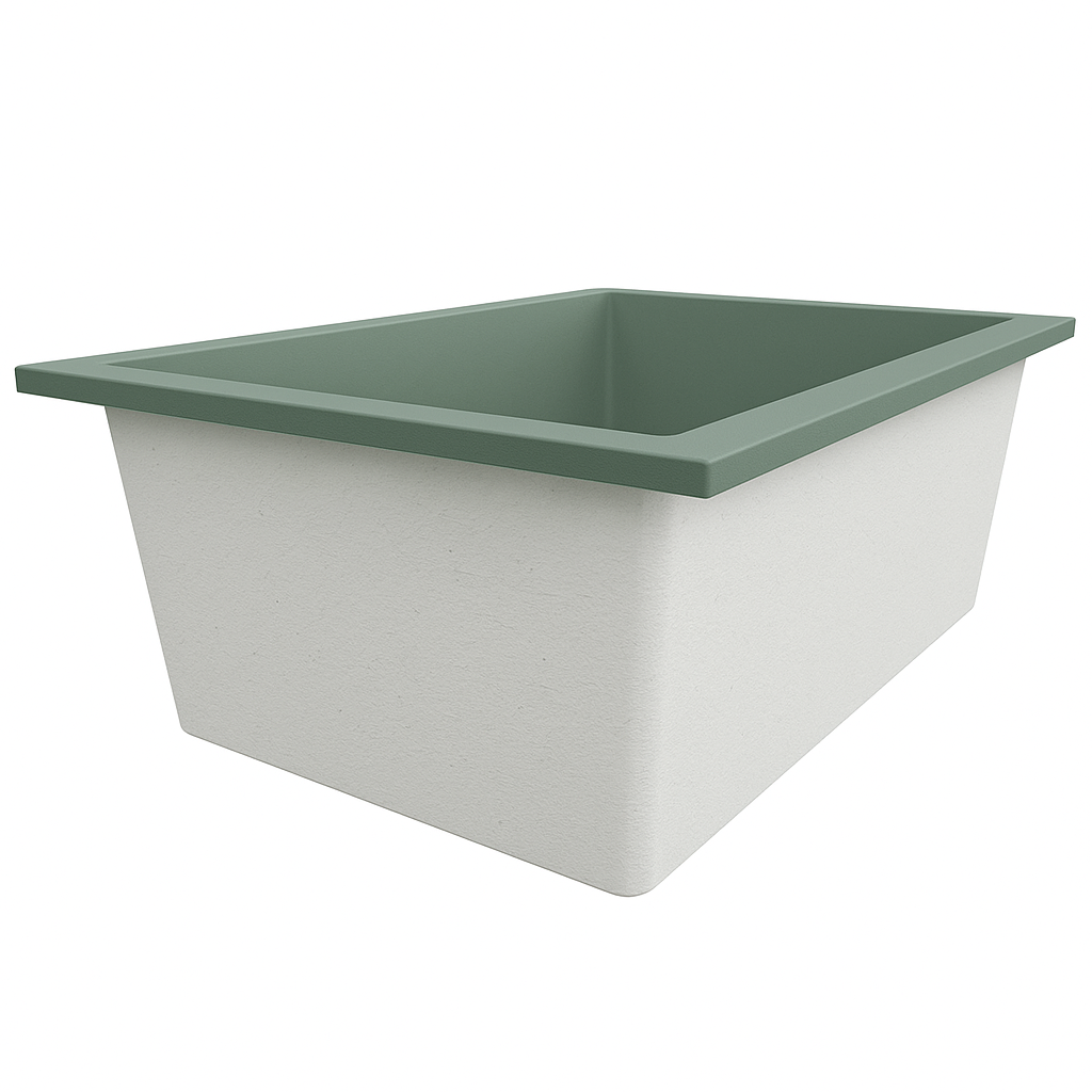 Omnitub Solo Extreme 1600 x 1050 handmade UK deep soaking tub 600mm depth wide rectangular - design feature 2