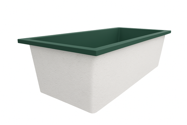 Omnitub 1900 x 900 UK deep soaking tub 600mm depth rectangular - colour detail 5