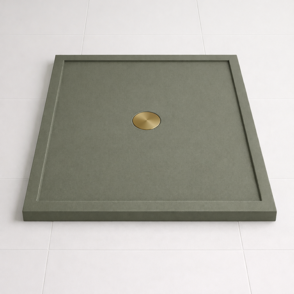 Omnitub 740 × 590 Rectangular Shower Tray – 35mm Slim Non-Slip - bathroom installation 5