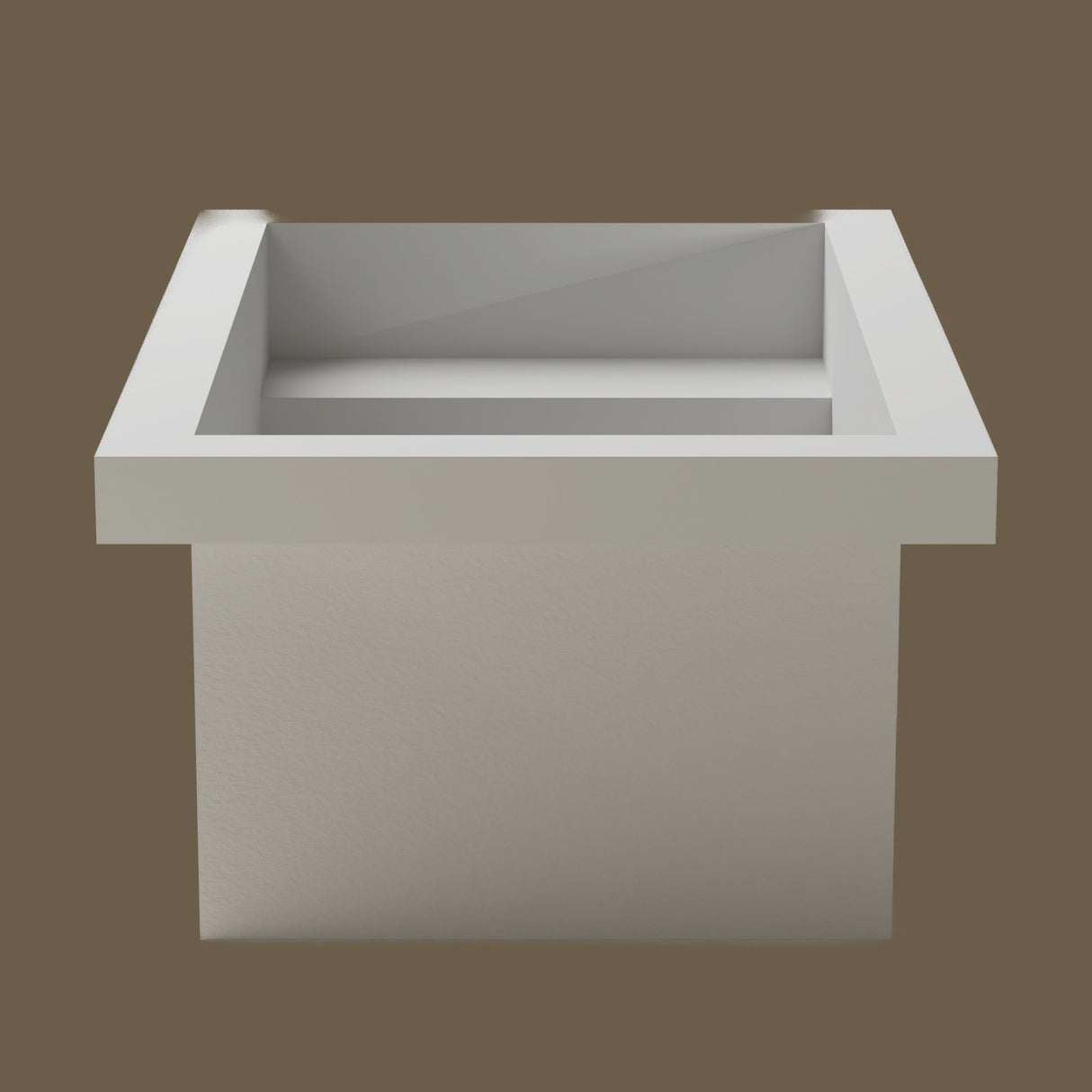 3000 × 2000 Step-Entry Plunge & Soaking Tub — End elevation [render:end:nofeet] [bg:hush]
