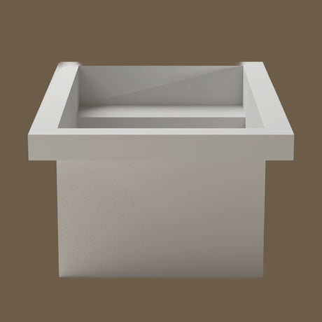 3000 × 2000 Step-Entry Plunge & Soaking Tub — End elevation [render:end:nofeet] [bg:hush]