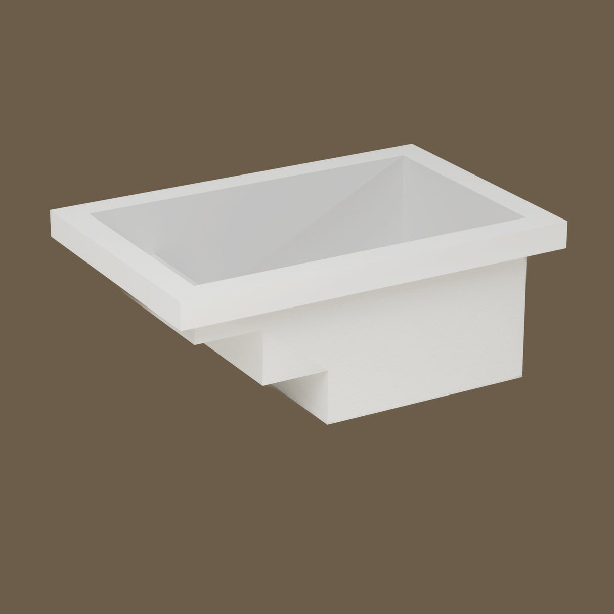 3000 × 2000 Step-Entry Plunge & Soaking Tub — Exterior [render:ext3q:nofeet] [bg:hush]