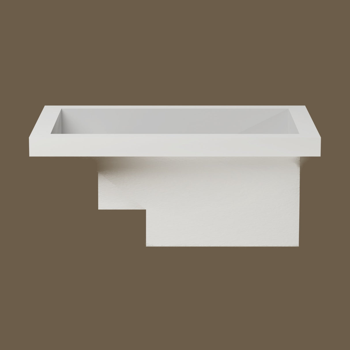 3000 × 2000 Step-Entry Plunge & Soaking Tub — Side profile [render:side:nofeet] [bg:hush]