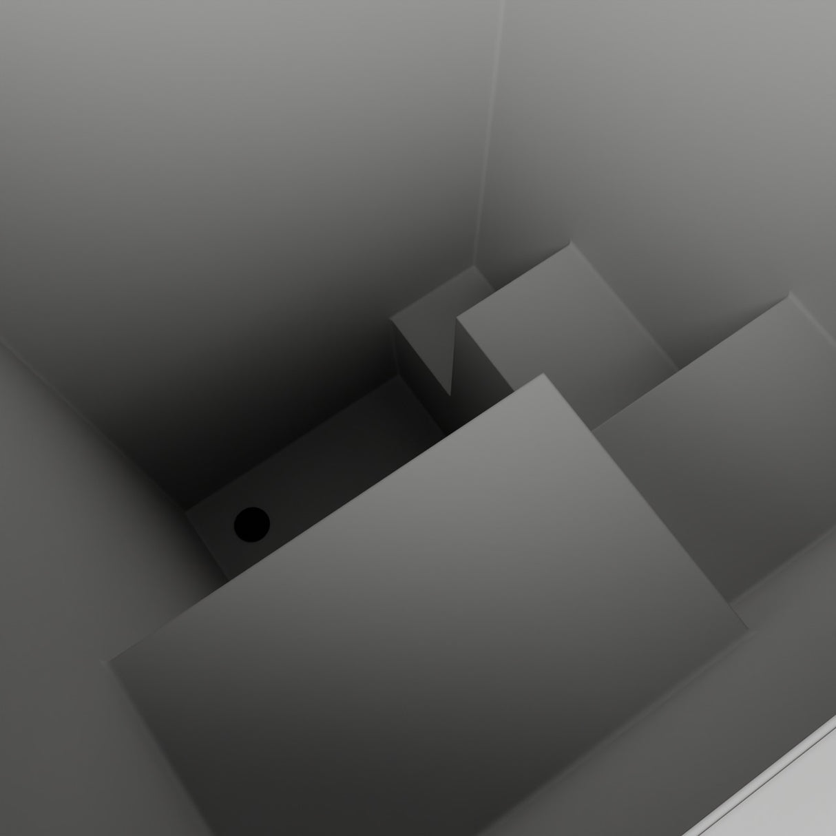 1000 x 1000 Plunge Tub — Interior steps [render:cu_stairs:nofeet] [bg:hush]
