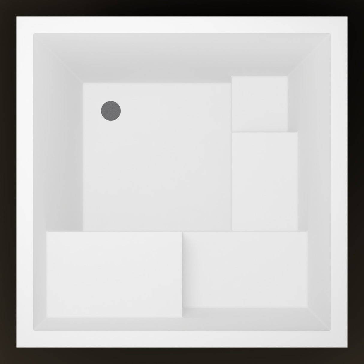 1000 x 1000 Plunge Tub — Plan view [render:topdown:nofeet] [bg:hush]