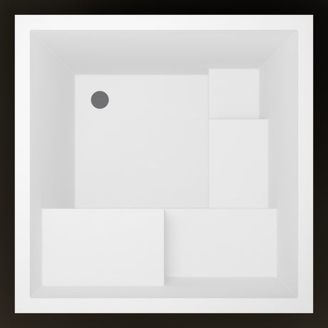 1000 x 1000 Plunge Tub — Plan view [render:topdown:nofeet] [bg:hush]