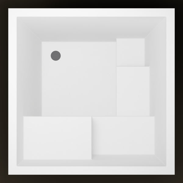 1000 x 1000 Plunge Tub — Plan view