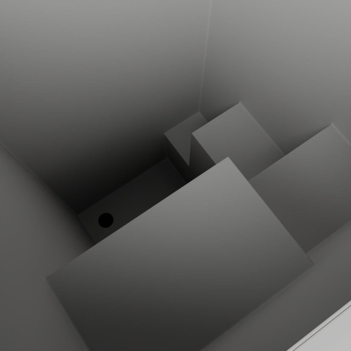 Omnitub 1000 x 1000 Stepped Plunge — interior steps [render:cu_stairs:nofeet]