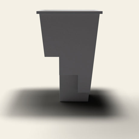 Omnitub 1000 x 1000 Stepped Plunge — side elevation [render:endelev:nofeet]