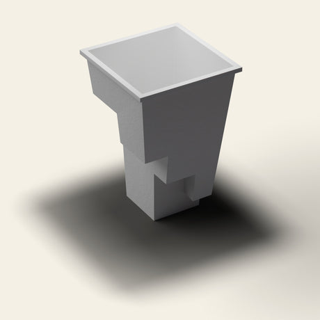 Omnitub 1000 x 1000 Stepped Plunge — three-quarter hero [render:quarter:nofeet]