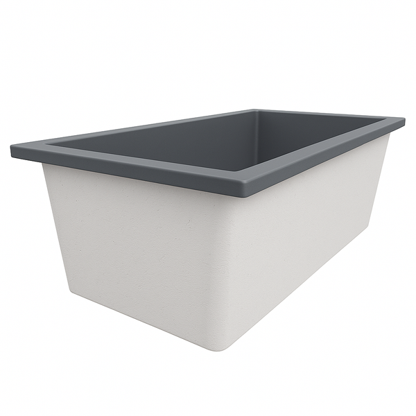 Omnitub Deluxe 1750 x 950 handmade UK deep soaking tub 600mm depth wide rectangular - gallery image 5