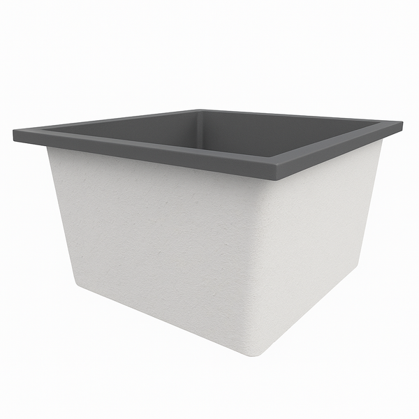 Omnitub Duo Square 1050 x 1050 deep soaking tub 600mm depth square - close-up detail 5