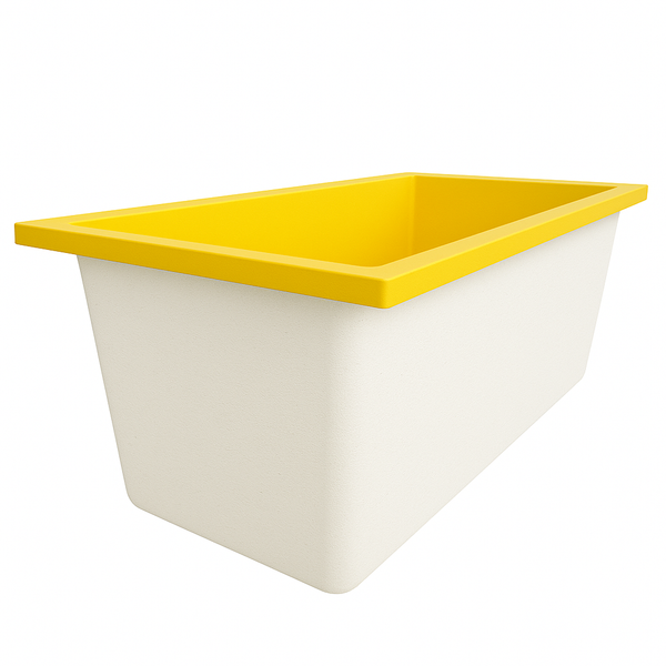 Omnitub 1500 x 800 handmade UK deep soaking tub 600mm depth rectangular - side angle 7