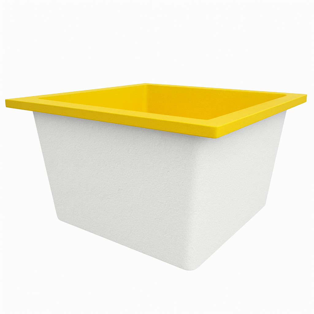Deep Bathtub 1050 L x 1050 W x 600 Soaking Depth Handmade by Omnitub