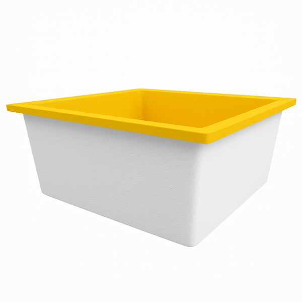 Omnitub 1200 x 1200 deep soaking tub 600mm depth square - top-down view 6