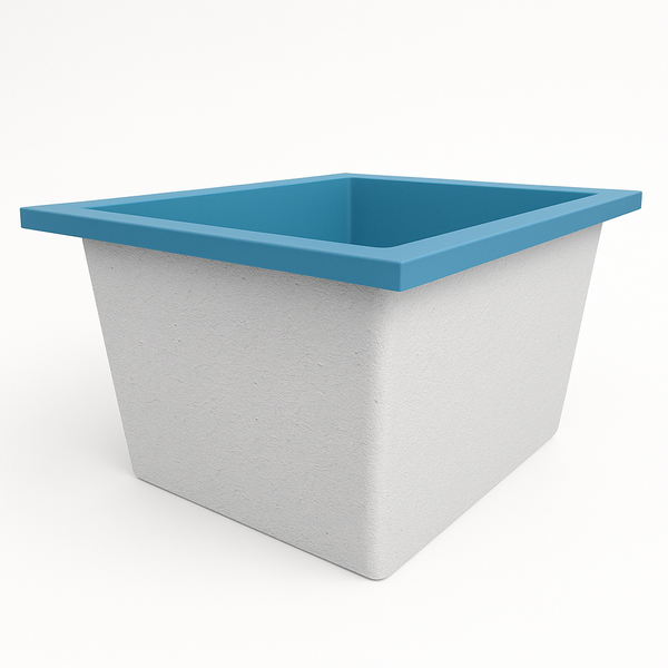 Omnitub Solo Extra 1150 x 900 handmade UK deep soaking tub 600mm depth rectangular - configuration detail 7