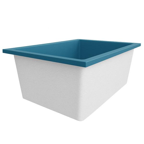 Omnitub Solo Plus 1250 x 1050 handmade UK deep soaking tub 600mm depth wide rectangular - main product view 7