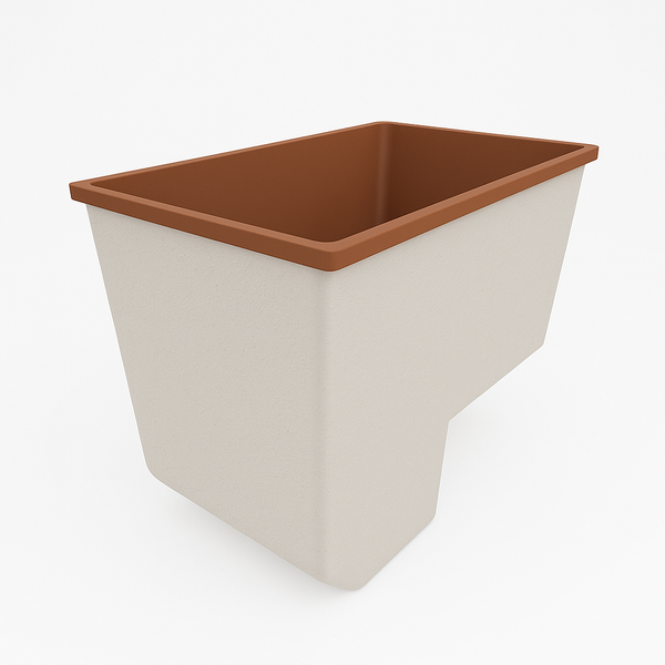 Omnitub 1100 x 600 UK seated soaking tub 1000mm depth rectangular - configuration detail 6