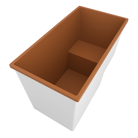 Deep Bathtub With Seat 1495 L x 800 W x 1000 Depth Handmade by Omnitub