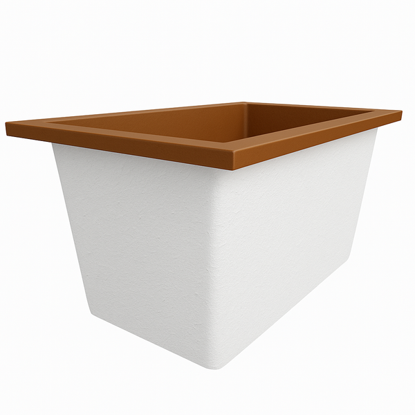 Omnitub Solo Supreme 1250 x 850 UK deep soaking tub 600mm depth rectangular - colour detail 6