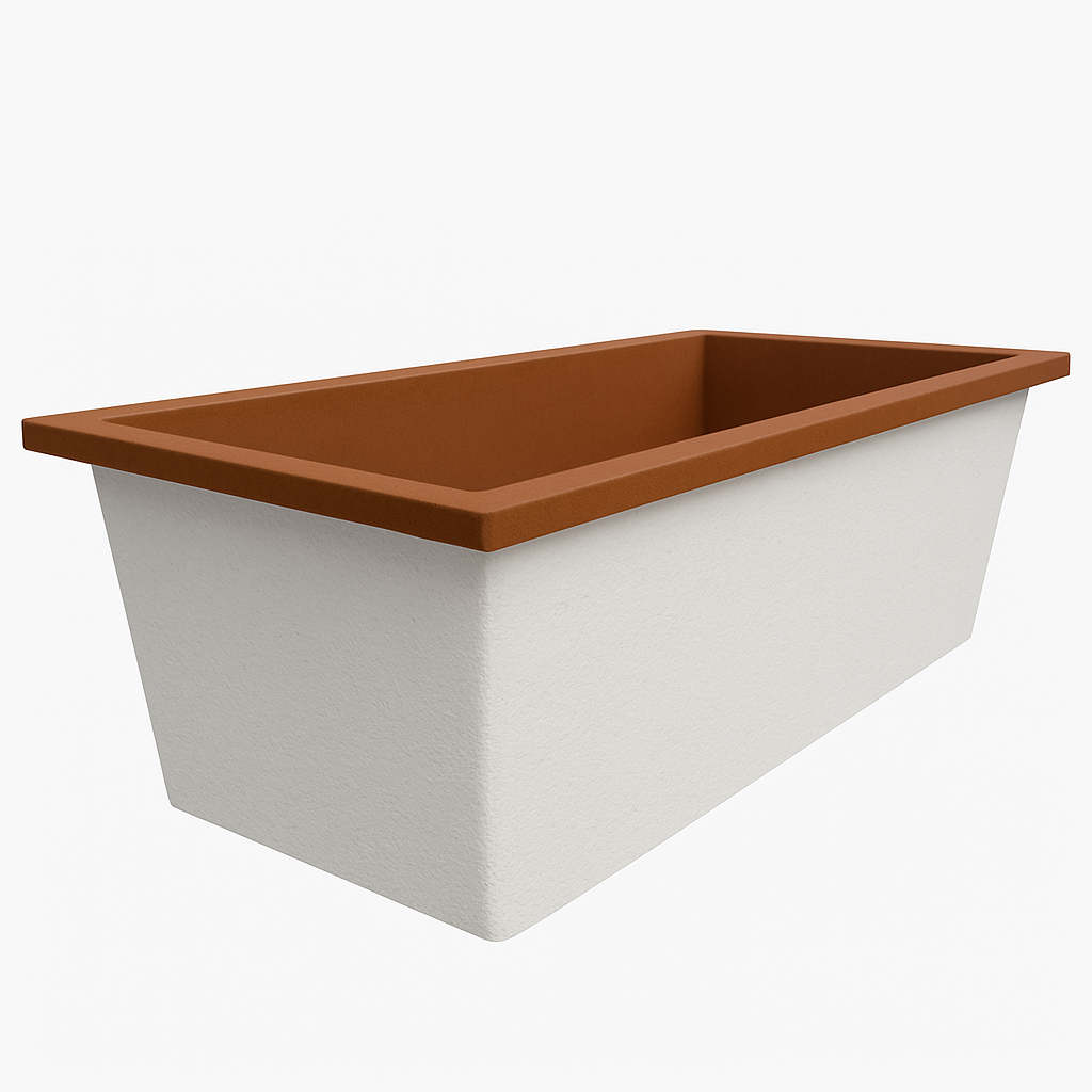 1900 L x 900 W x 625 H. Bain profond. Omnitub de luxe supplémentaire