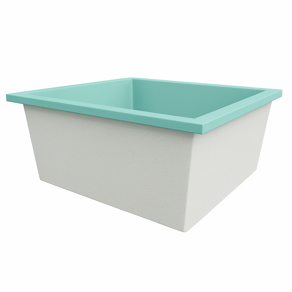 Omnitub 1400 x 1400 deep soaking tub 600mm depth square - finish and texture 6