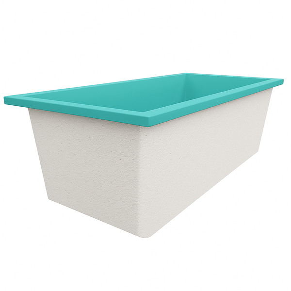 Omnitub Deluxe Plus 1800 x 800 handmade UK deep soaking tub 600mm depth rectangular - colour detail 6