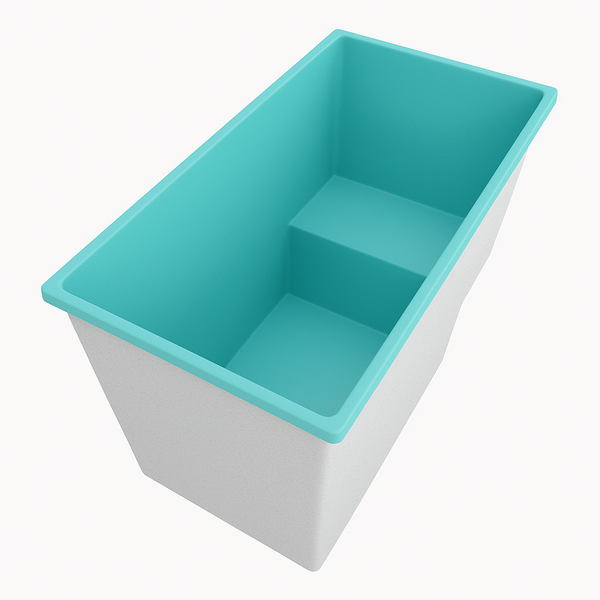 Omnitub 1495 x 800 seated soaking tub 1000mm depth rectangular - design feature 6