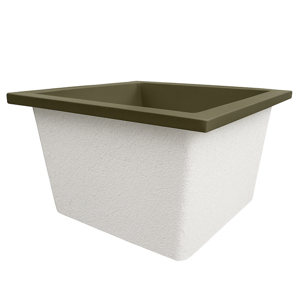 Omnitub Duo Square 1050 x 1050 deep soaking tub 600mm depth square - finish and texture 5