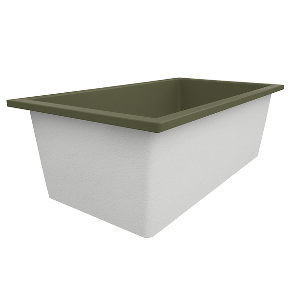 Omnitub Deluxe 1750 x 950 handmade UK deep soaking tub 600mm depth wide rectangular - interior detail 6
