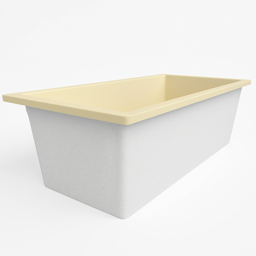 1900 L x 900 W x 625 H. Bain profond. Omnitub de luxe supplémentaire