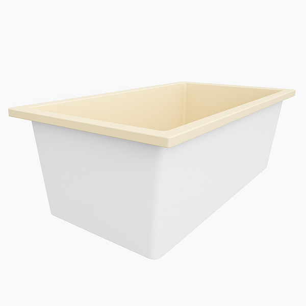 Omnitub Deluxe 1750 x 950 handmade UK deep soaking tub 600mm depth wide rectangular - installed in bathroom 6