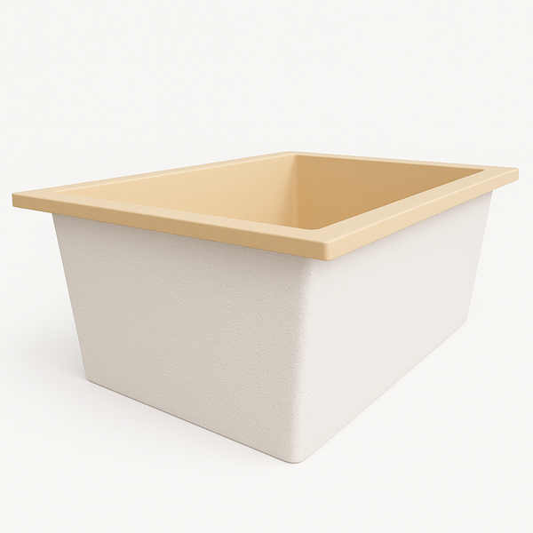 Omnitub Solo Plus 1250 x 1050 handmade UK deep soaking tub 600mm depth wide rectangular - installed in bathroom 7