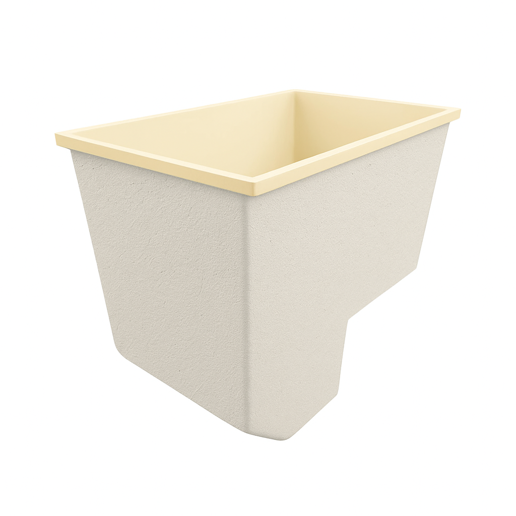 Deep Bathtub With Seat 1100 L x 700 W x 1000 Depth Handmade by Omnitub