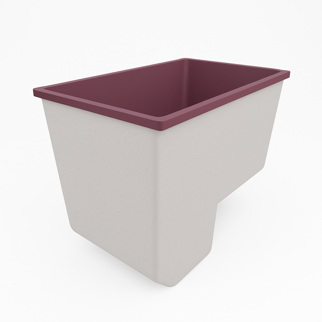 Deep Bathtub With Seat 1100 L x 700 W x 1000 Depth Handmade by Omnitub