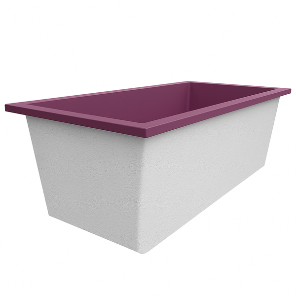 Omnitub 1900 x 900 UK deep soaking tub 600mm depth rectangular - side angle 6
