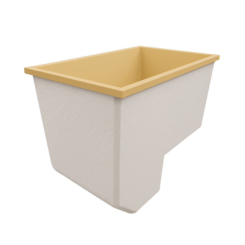 Deep Bathtub With Seat 1100 L x 700 W x 1000 Depth Handmade by Omnitub