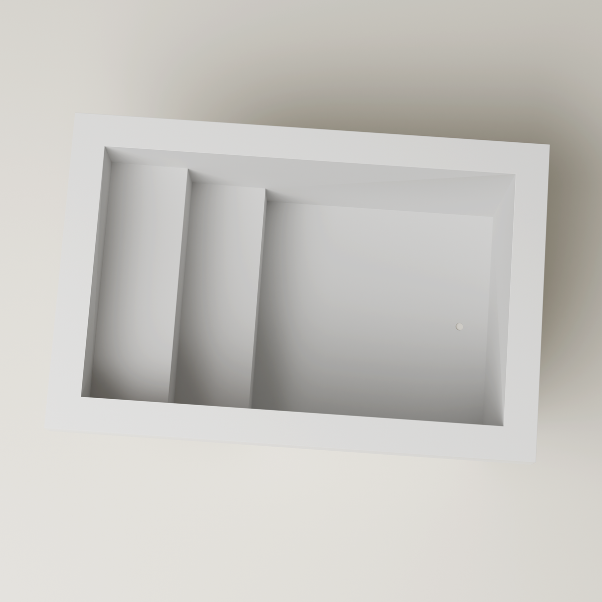 Top-down plan — step entry and deep soaking well layout