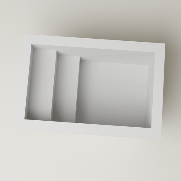 Top-down plan — step entry and deep soaking well layout