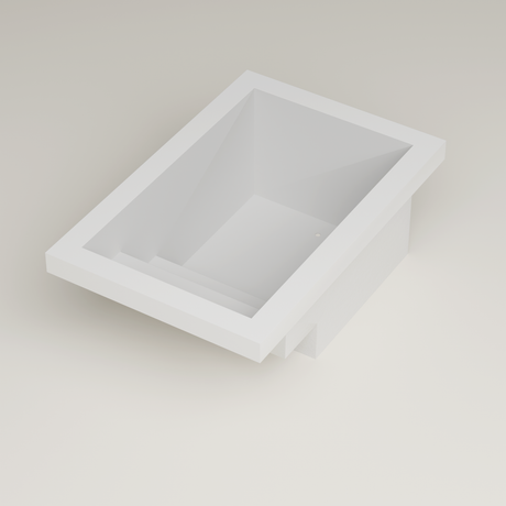 Three-quarter hero — step-entry plunge & soaking tub, matt finish